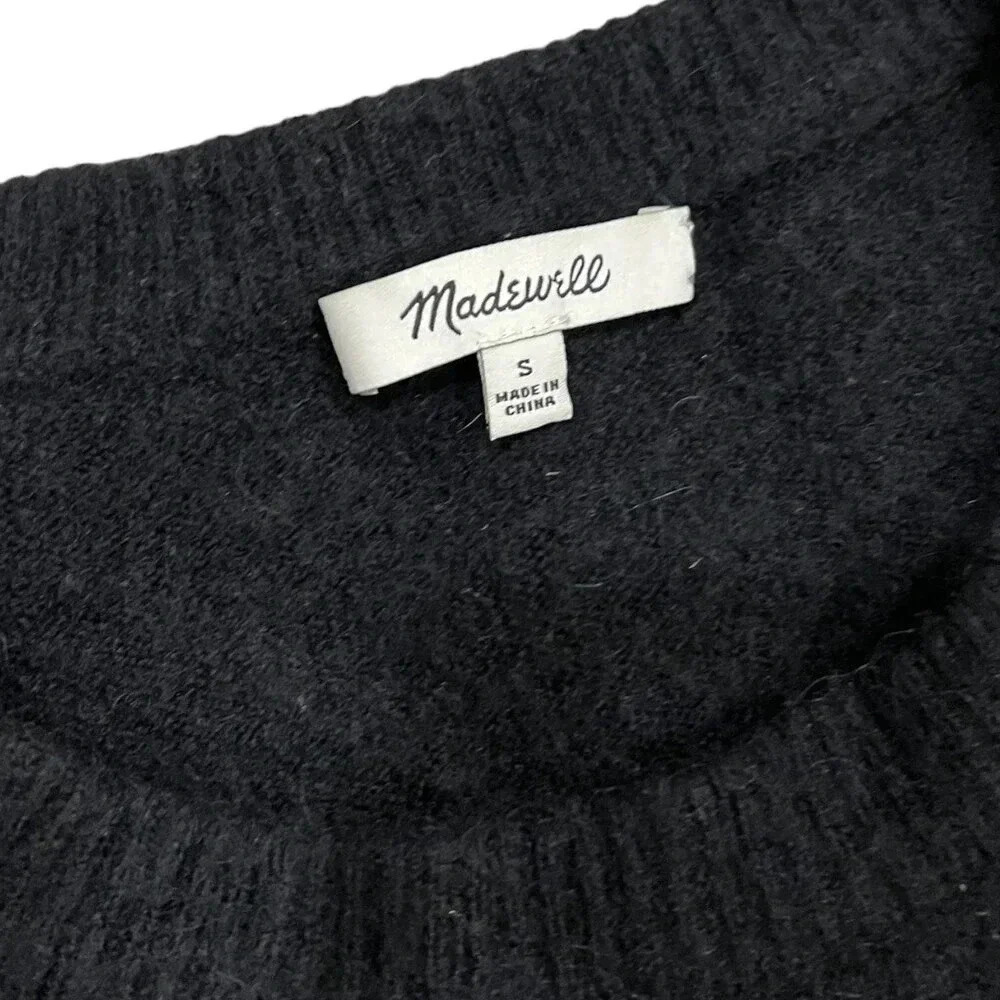 Madewell Black Alpaca Wool Blend Sweater S - Picture 3 of 4